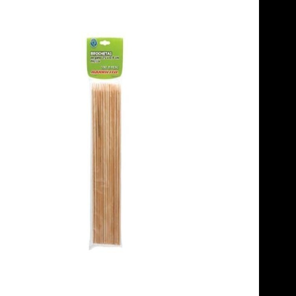 BROCHETA MAD. NAT. 45X250MM. BARR PM2504 BOL.C25 2472